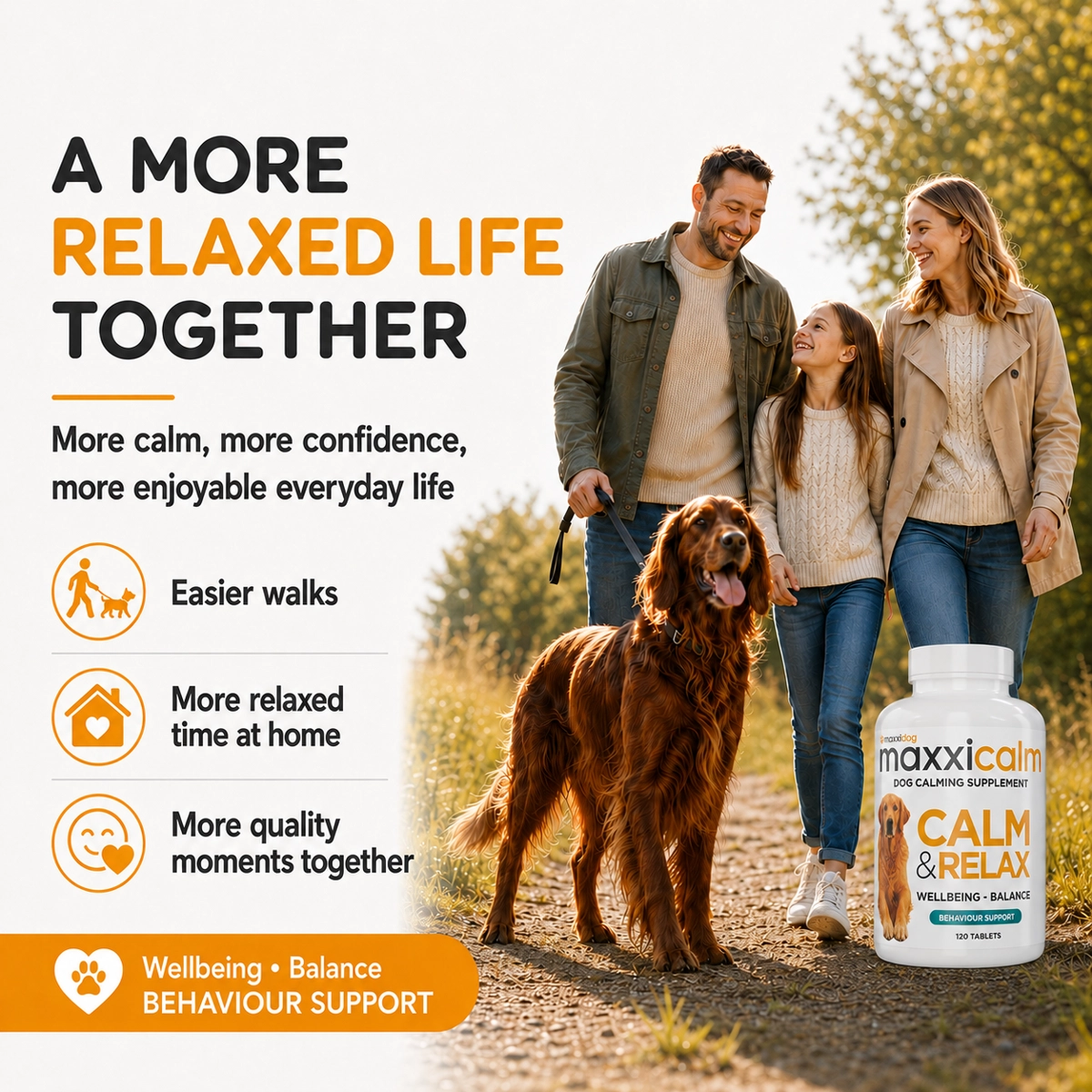 maxxipaws maxxicalm calming supplement for dogs for calmer life together