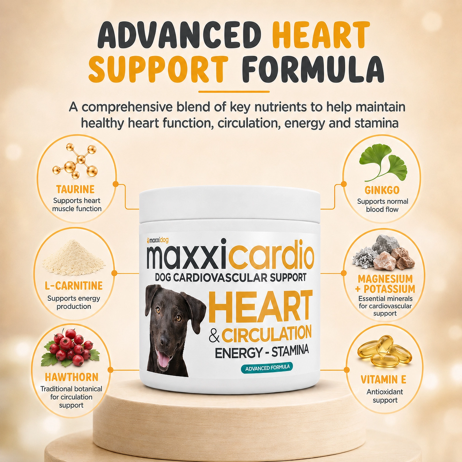 maxxicardio natural heart support ingredients from maxxipaws
